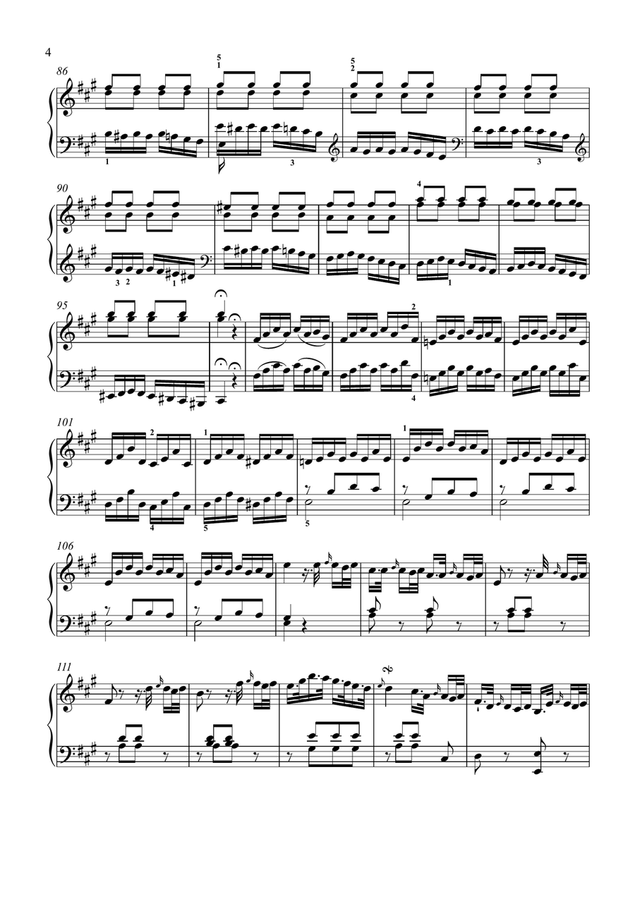 Haydn-Piano Sonata in A major,Hob.XVI.30(Piano solo) Small Ensemble scores gallery preview page 5