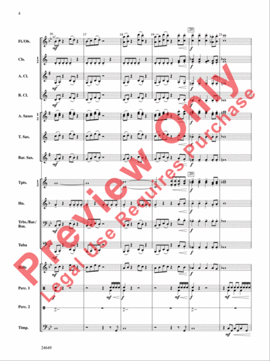 Crusade Crusade Concert Band scores gallery preview page 5