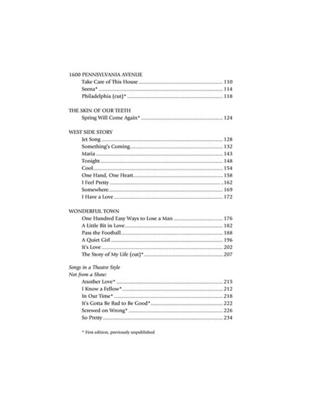 Bernstein Theatre Songs by Leonard Bernstein Medium Voice - Sheet Music
