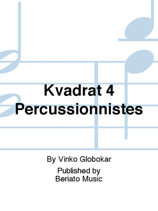 Book cover for Kvadrat 4 Percussionnistes