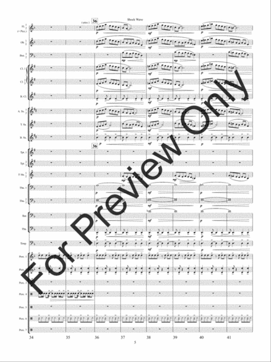 Shock Wave (Score) Concert Band scores gallery preview page 8