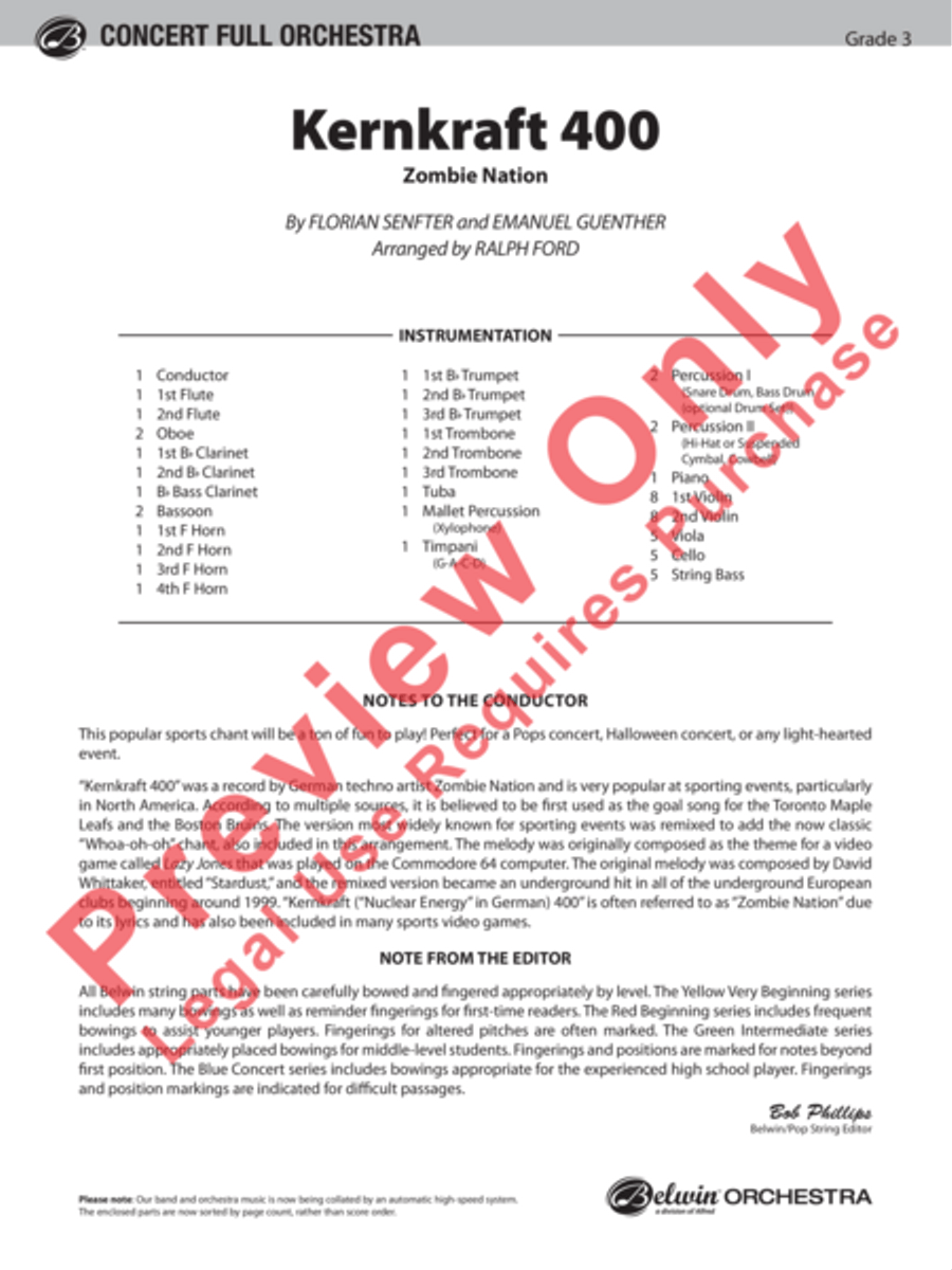 Kernkraft 400 Full Orchestra scores gallery preview page 2