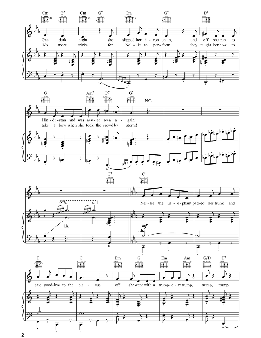 Nellie The Elephant Guitar scores gallery preview page 2