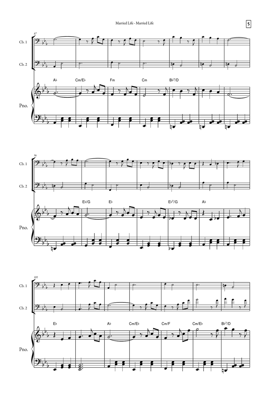 Married Life String Duet scores gallery preview page 5
