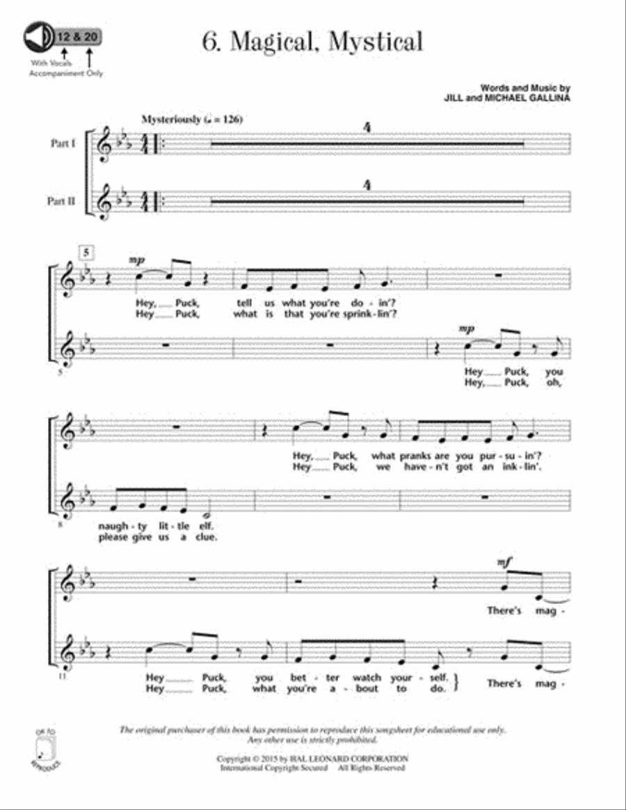 Shake It Up with Shakespeare Choir scores gallery preview page 7