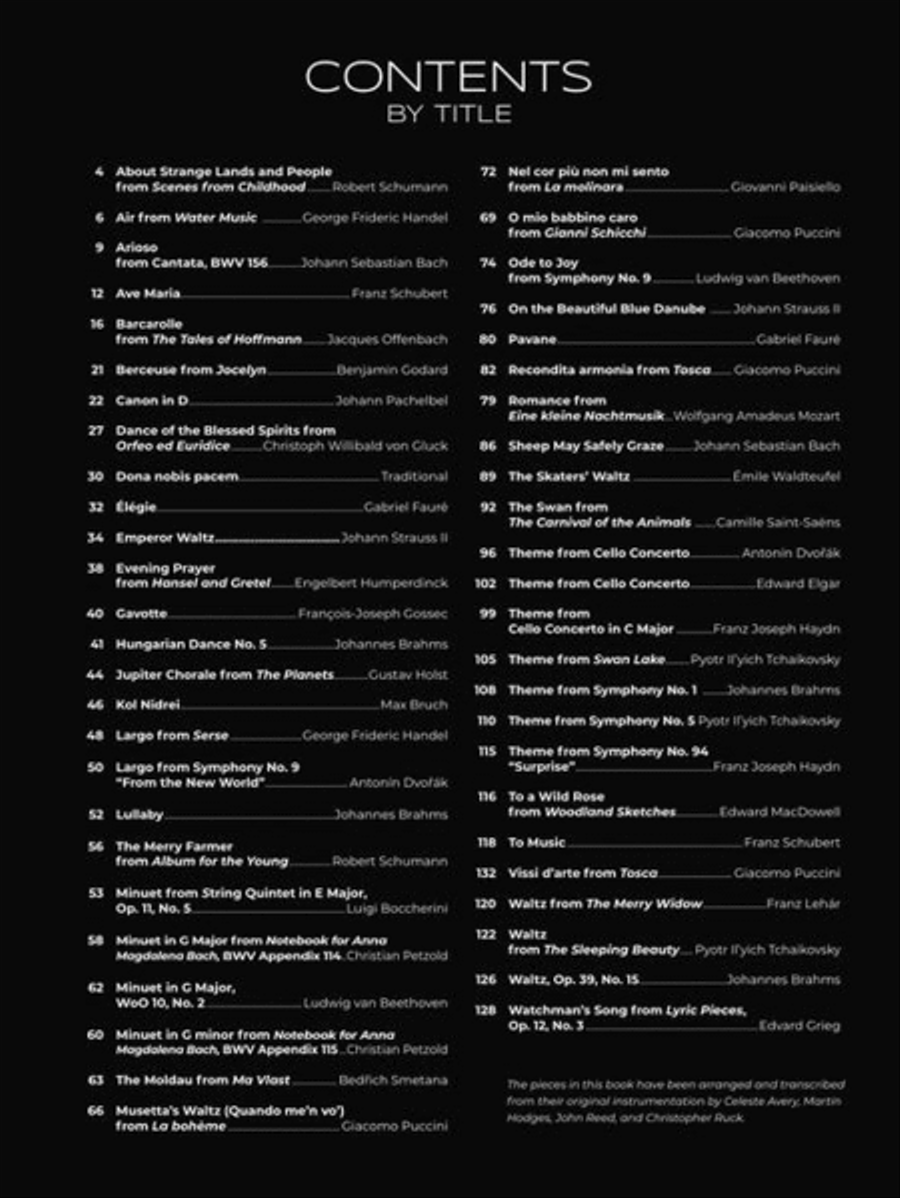 First 50 Classical Pieces You Should Play on the Cello Piano Accompaniment scores gallery preview page 3