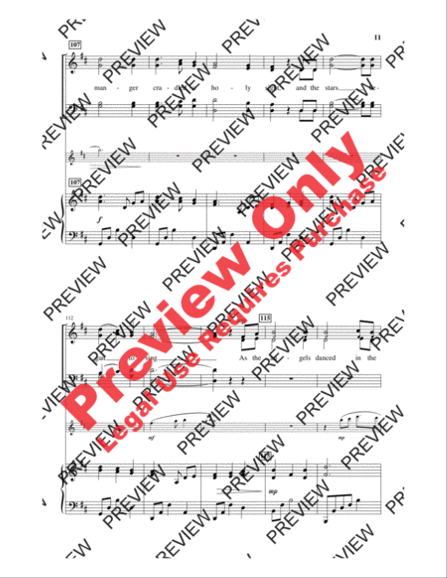 Celtic Christmas Lullaby 4-Part scores gallery preview page 11