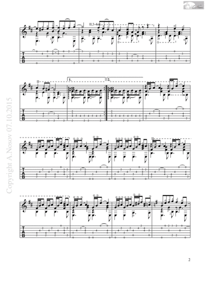 Et Si Tu N'existais Pas (Sheet music for guitar) image number null