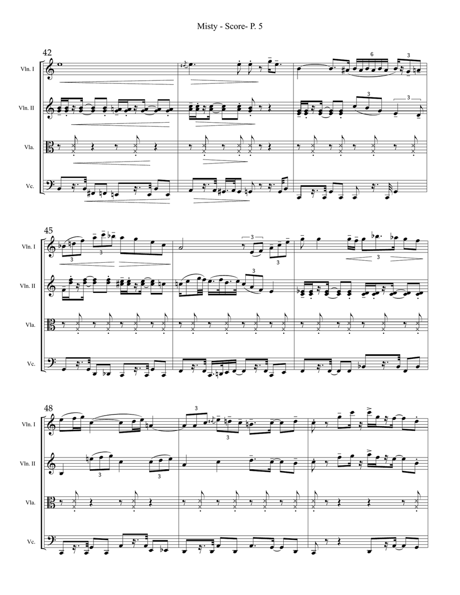 Misty String Quartet scores gallery preview page 5
