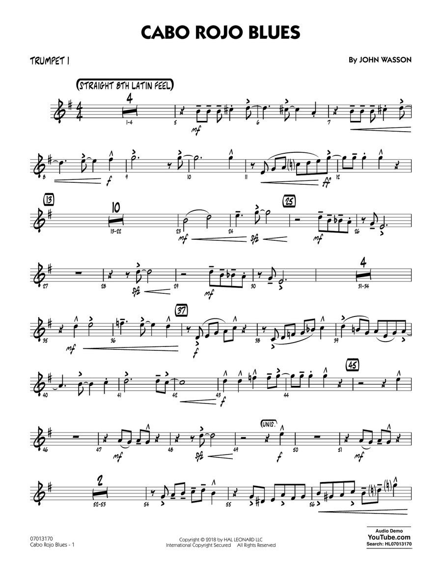 Cabo Rojo Blues - Trumpet 1