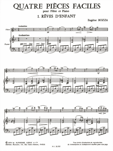 4 Pieces Faciles (flute & Piano)