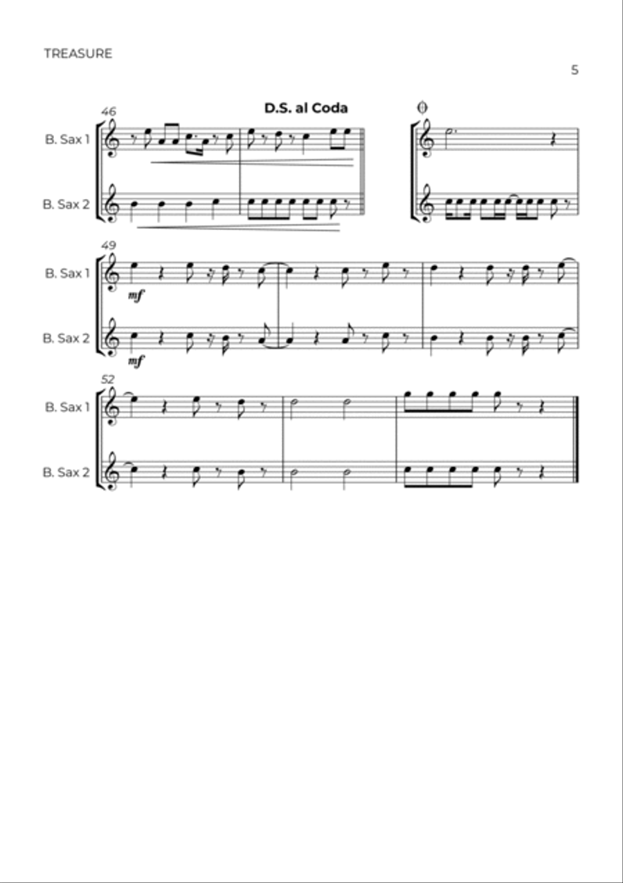 Treasure Treasure Woodwind Duet scores gallery preview page 5