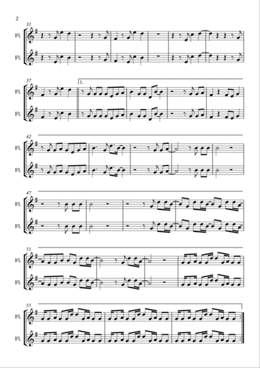 Faded Flute Duet scores gallery preview page 2