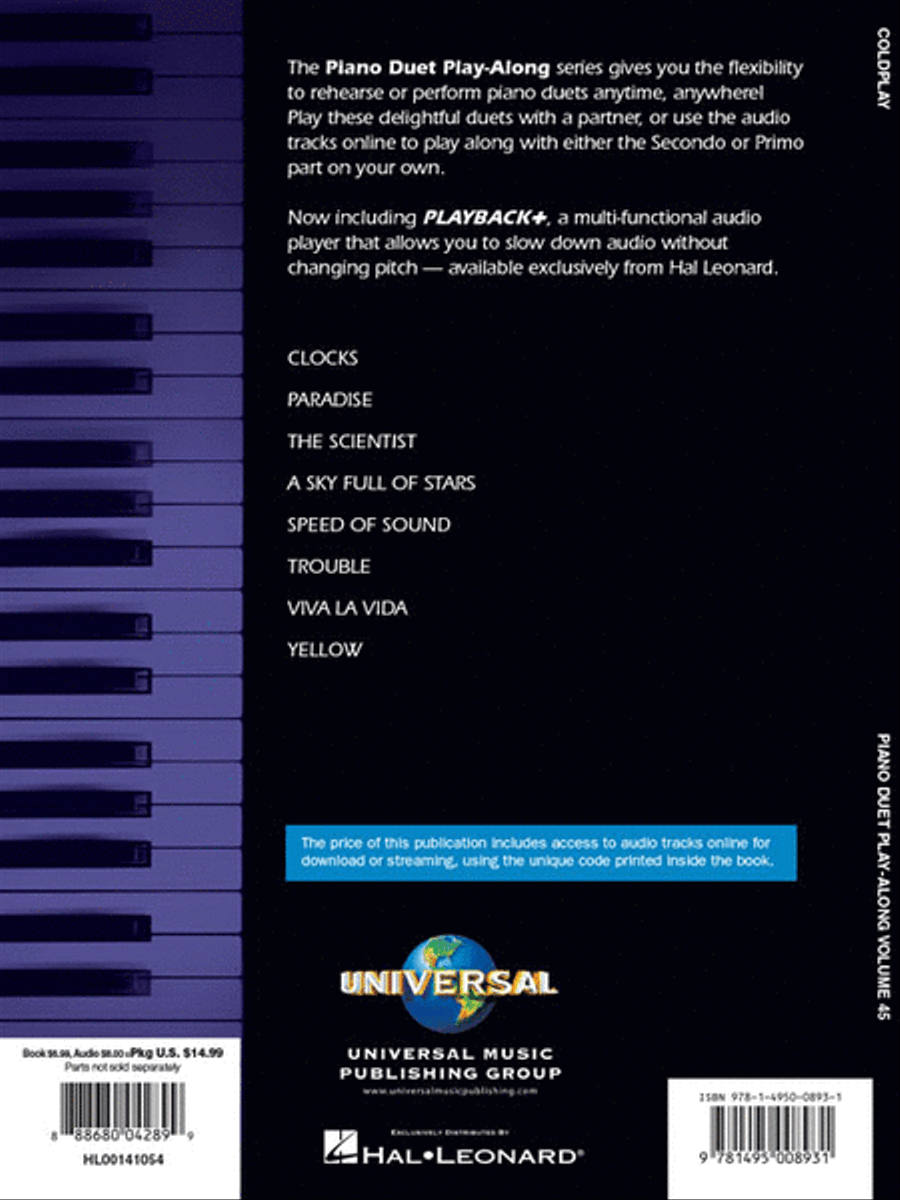 Coldplay 1 Piano, 4-Hands scores gallery preview page 6