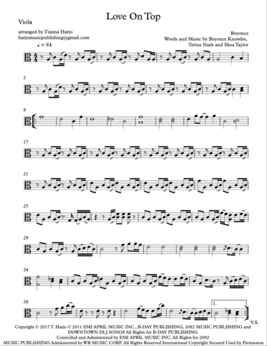 Love On Top String Trio scores gallery preview page 3