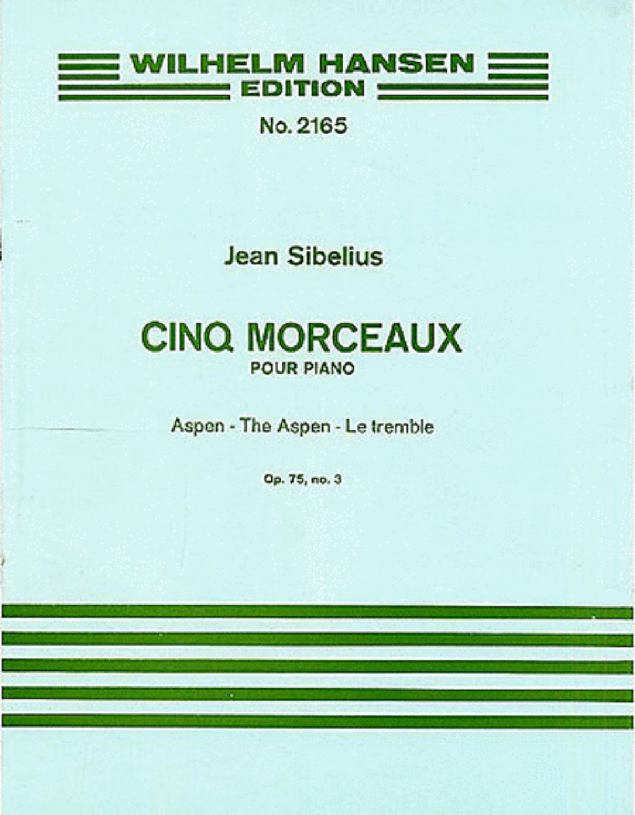 Jean Sibelius: The Aspen (Five Pieces Op.75 No.3) Piano Solo scores gallery preview page 1