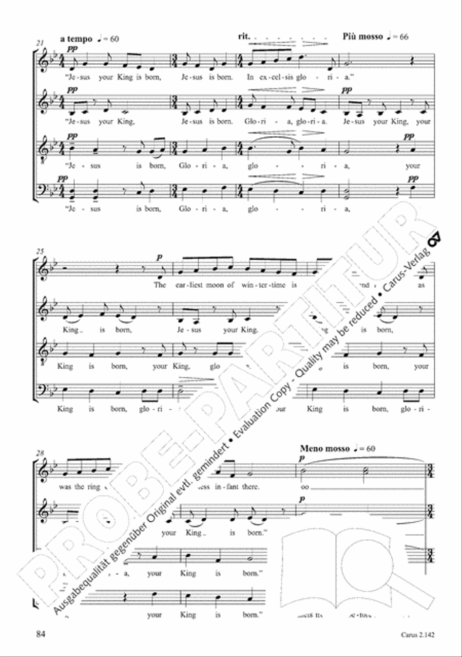 Christmas Carols of the World. Choral collection 4-Part scores gallery preview page 74