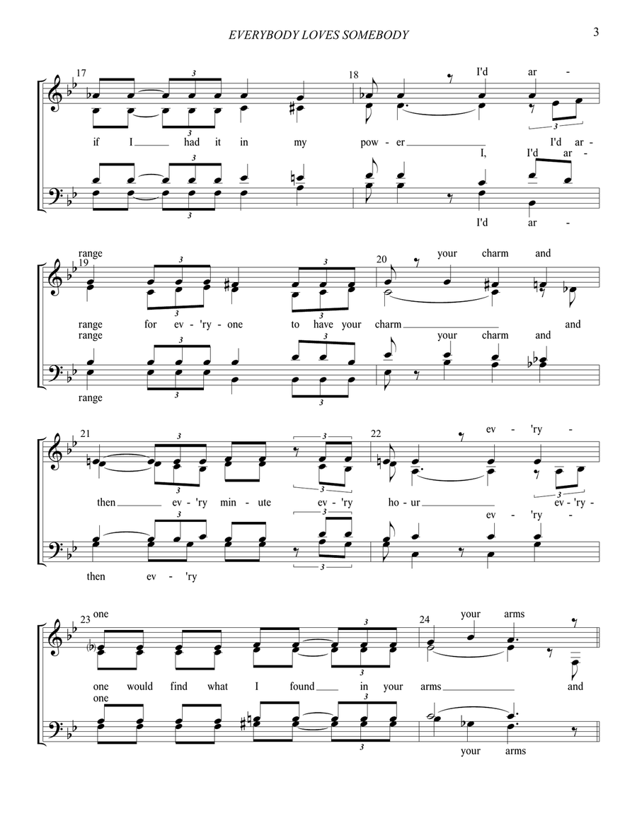 Everybody Loves Somebody 4-Part scores gallery preview page 4