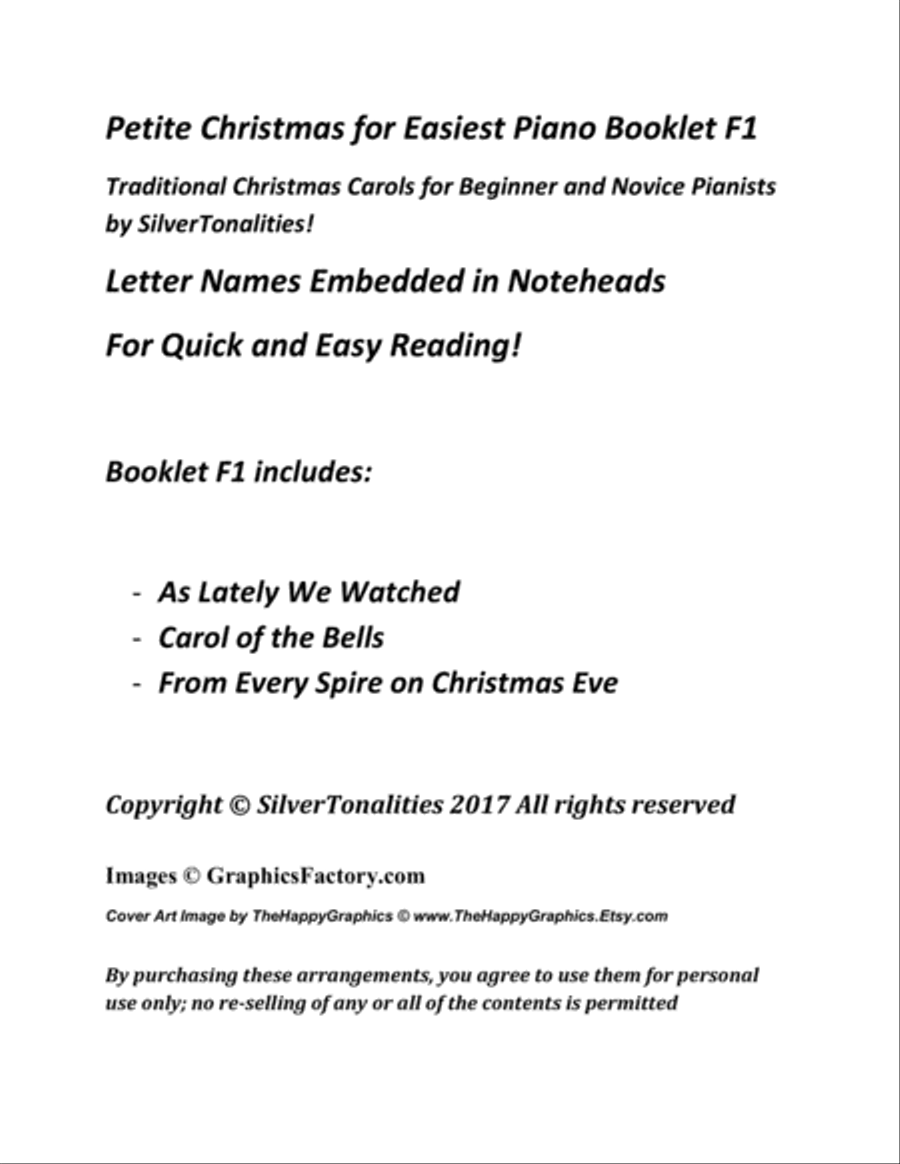 Petite Christmas for Easiest Piano Booklet F1 Easy Piano scores gallery preview page 2
