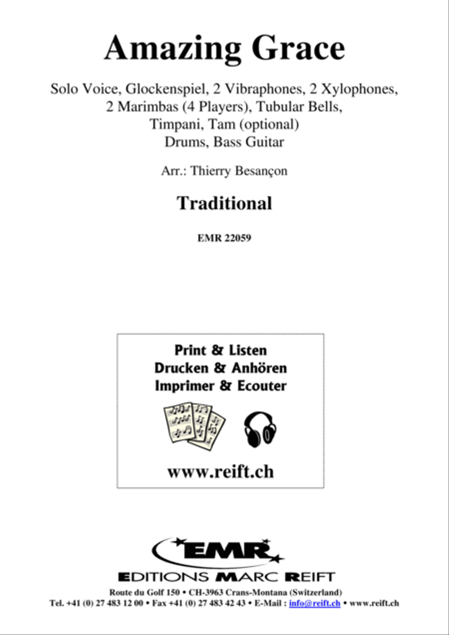 Amazing Grace Percussion Ensemble scores gallery preview page 2