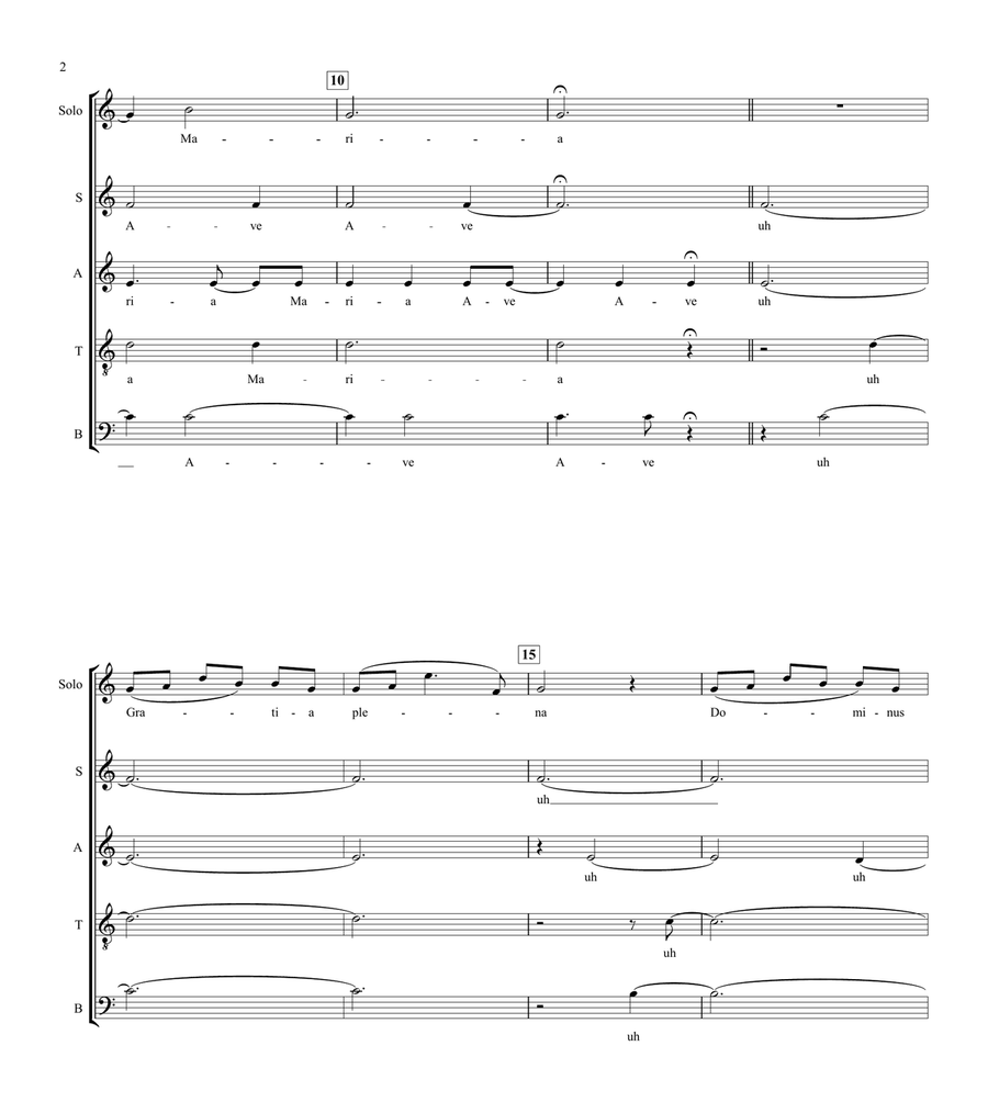 Ave Maria 4-Part scores gallery preview page 2