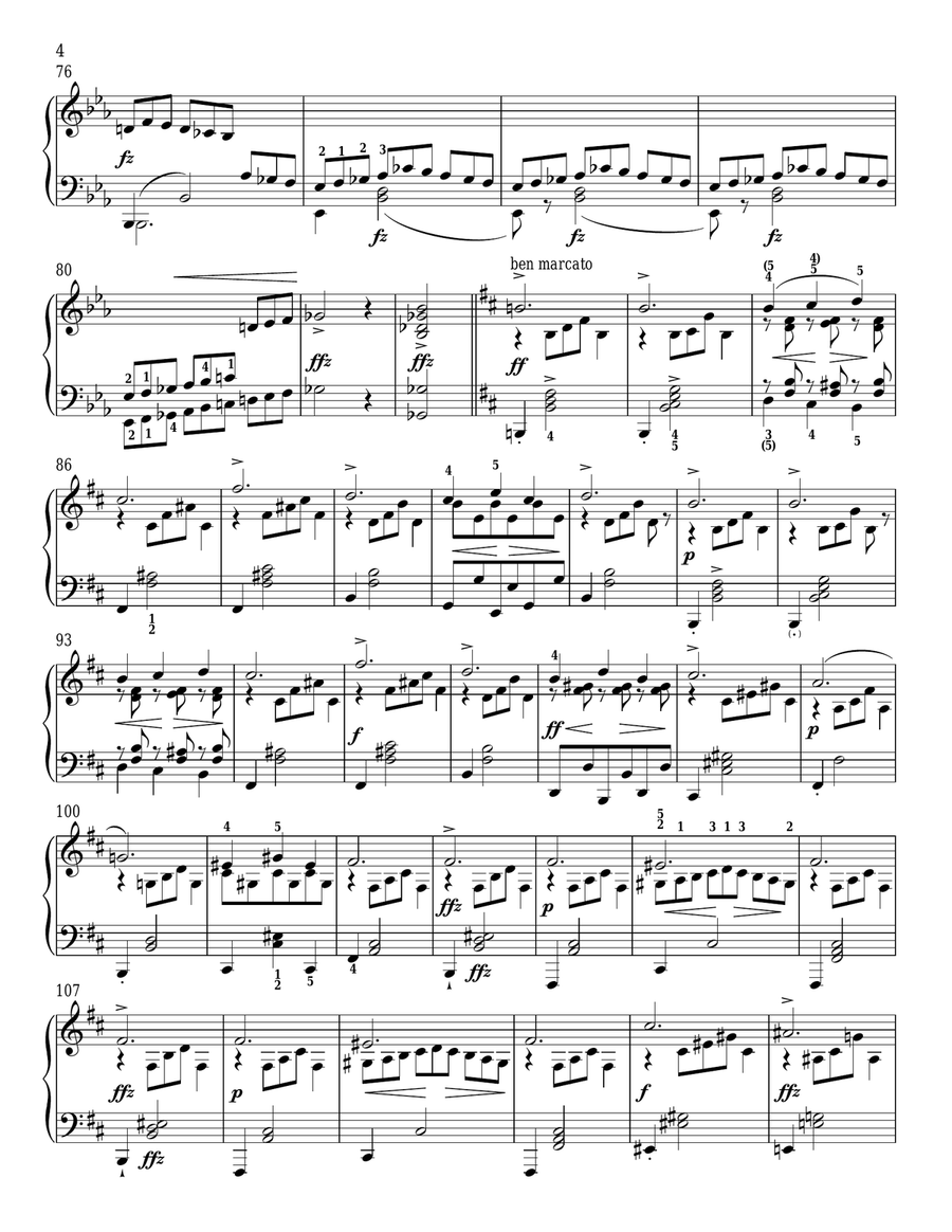 Impromptu No. 2 In E-Flat Major Piano Solo scores gallery preview page 4