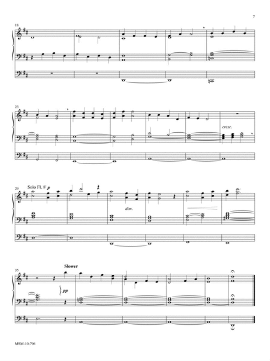 Eight Quiet Preludes on American Hymntunes Organ scores gallery preview page 4