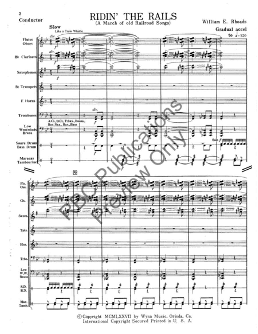Riding The Rails (Score) Concert Band scores gallery preview page 3