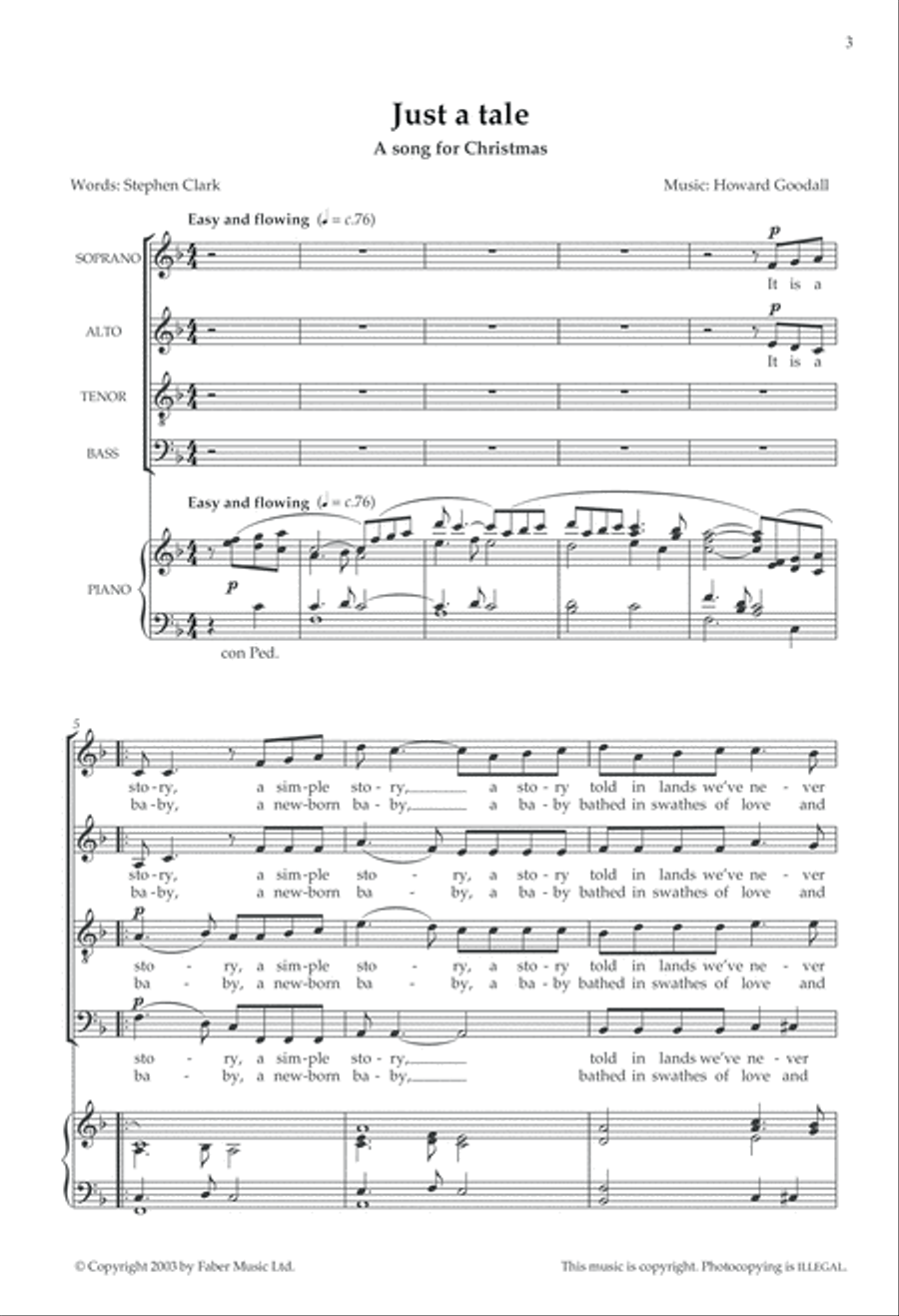 Just a tale: A song for Christmas 4-Part scores gallery preview page 2