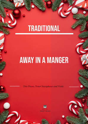 Traditional - Away In A Manger (Trio Piano, Tenor Saxophone and Viola) with chords