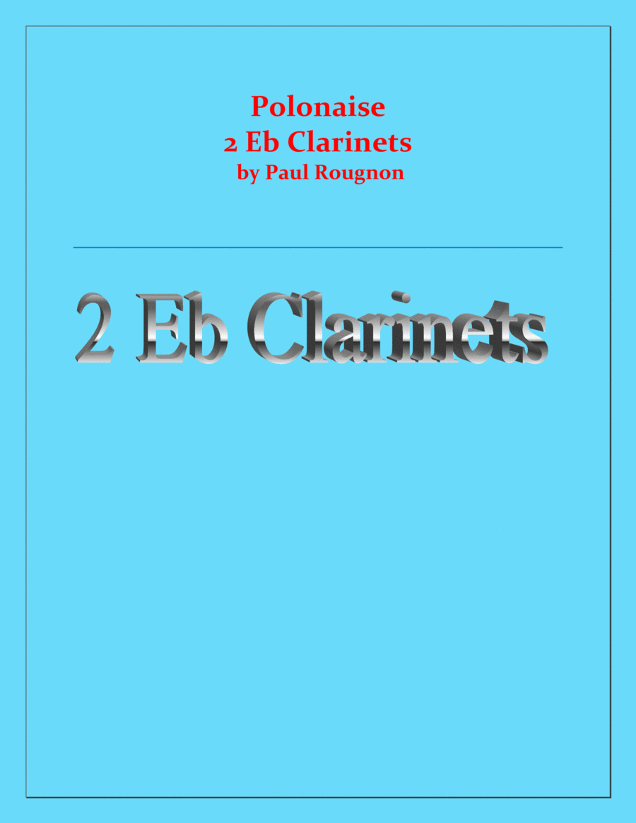 Polonaise de Concert - Paul Rougnon - for 2 E flat Clarinets Duet Woodwind Duet scores gallery preview page 1