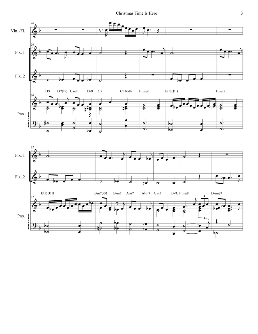 Christmas Time Is Here Large Ensemble scores gallery preview page 3