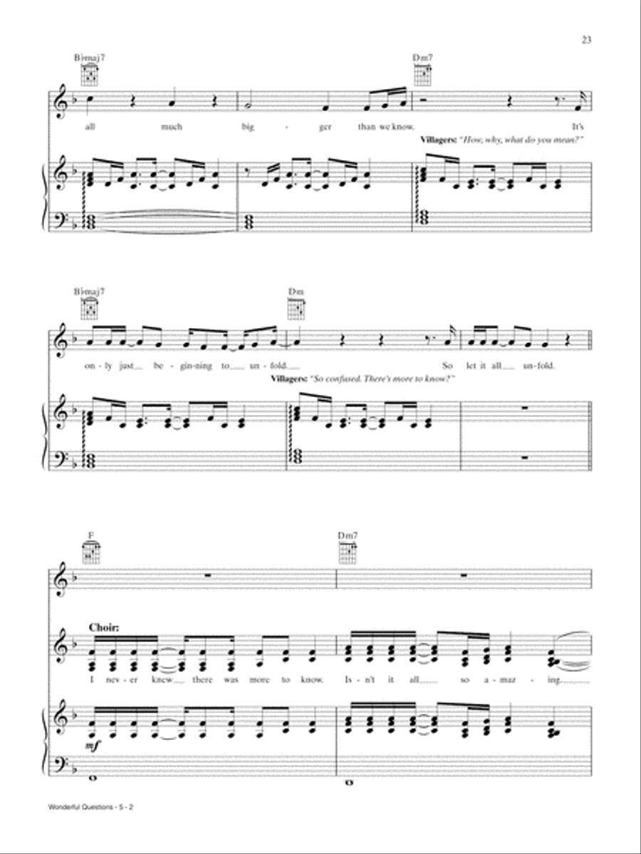 Wonderful Questions (from Smallfoot) Piano, Vocal, Guitar scores gallery preview page 2