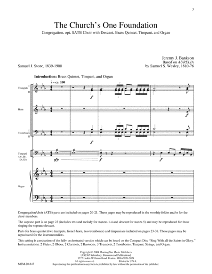 The Church's One Foundation 4-Part scores gallery preview page 2