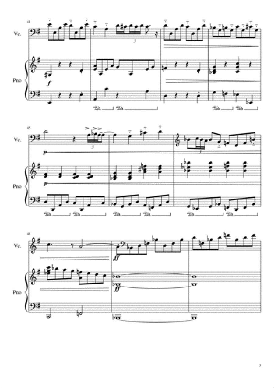 Cello Sonata in Em Cello Sonata in Em Piano scores gallery preview page 5