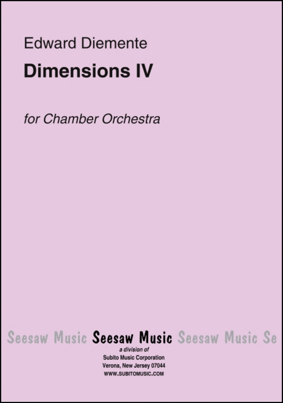 Dimensions IV Chamber Orchestra scores gallery preview page 1