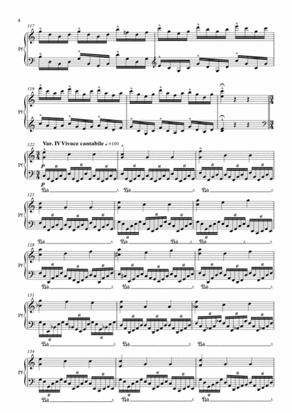 Variations for piano on a valzer by Diabelli Piano Solo - Digital Sheet Music