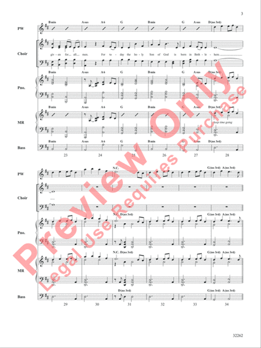 Born in Bethlehem Choir scores gallery preview page 4