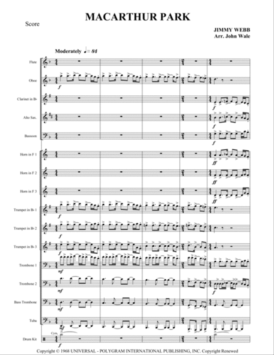 Macarthur Park Large Ensemble scores gallery preview page 2