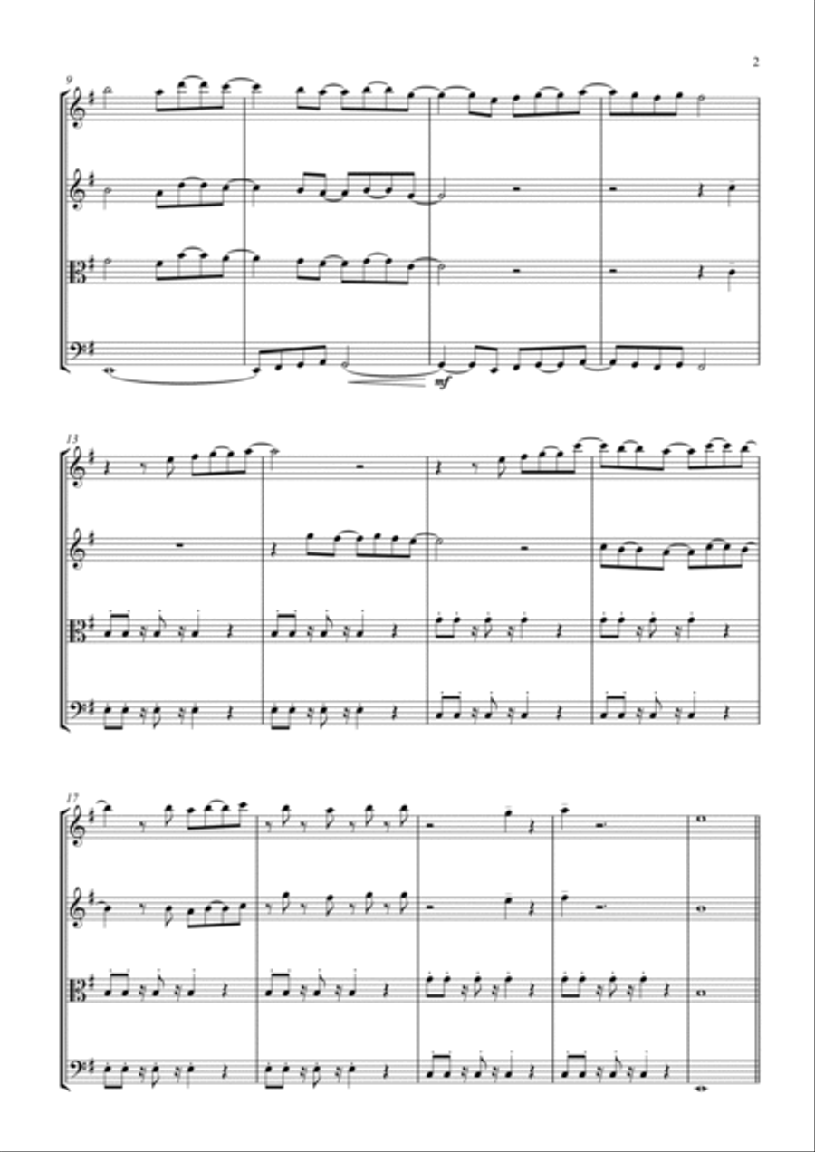 Bring Me To Life String Quartet scores gallery preview page 2
