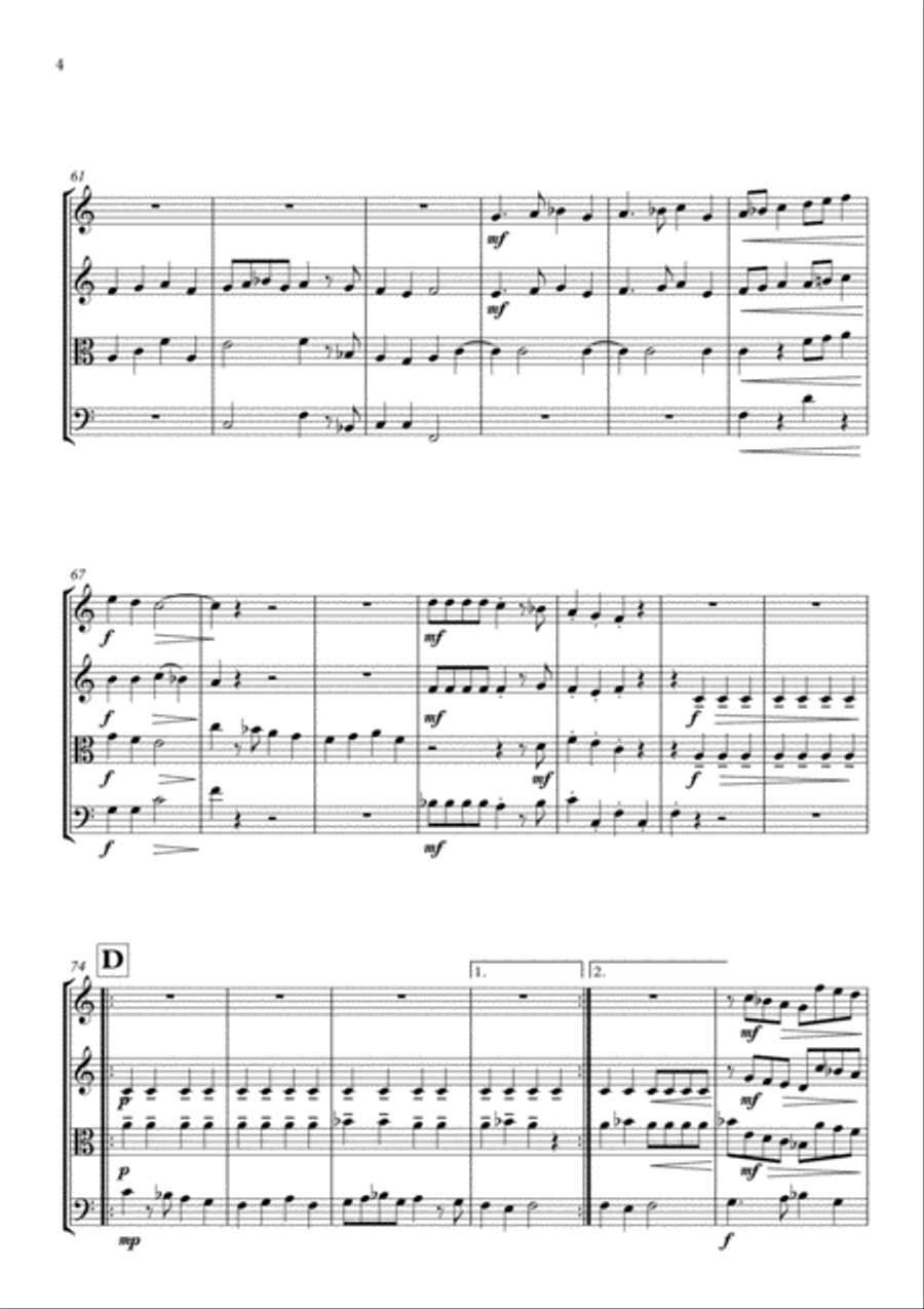 A Christmas Cracker for String Quartet String Quartet scores gallery preview page 6