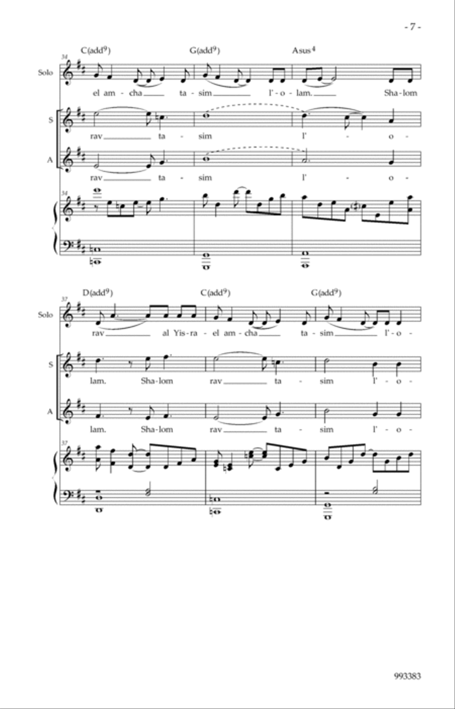 Shalom Rav 4-Part scores gallery preview page 5