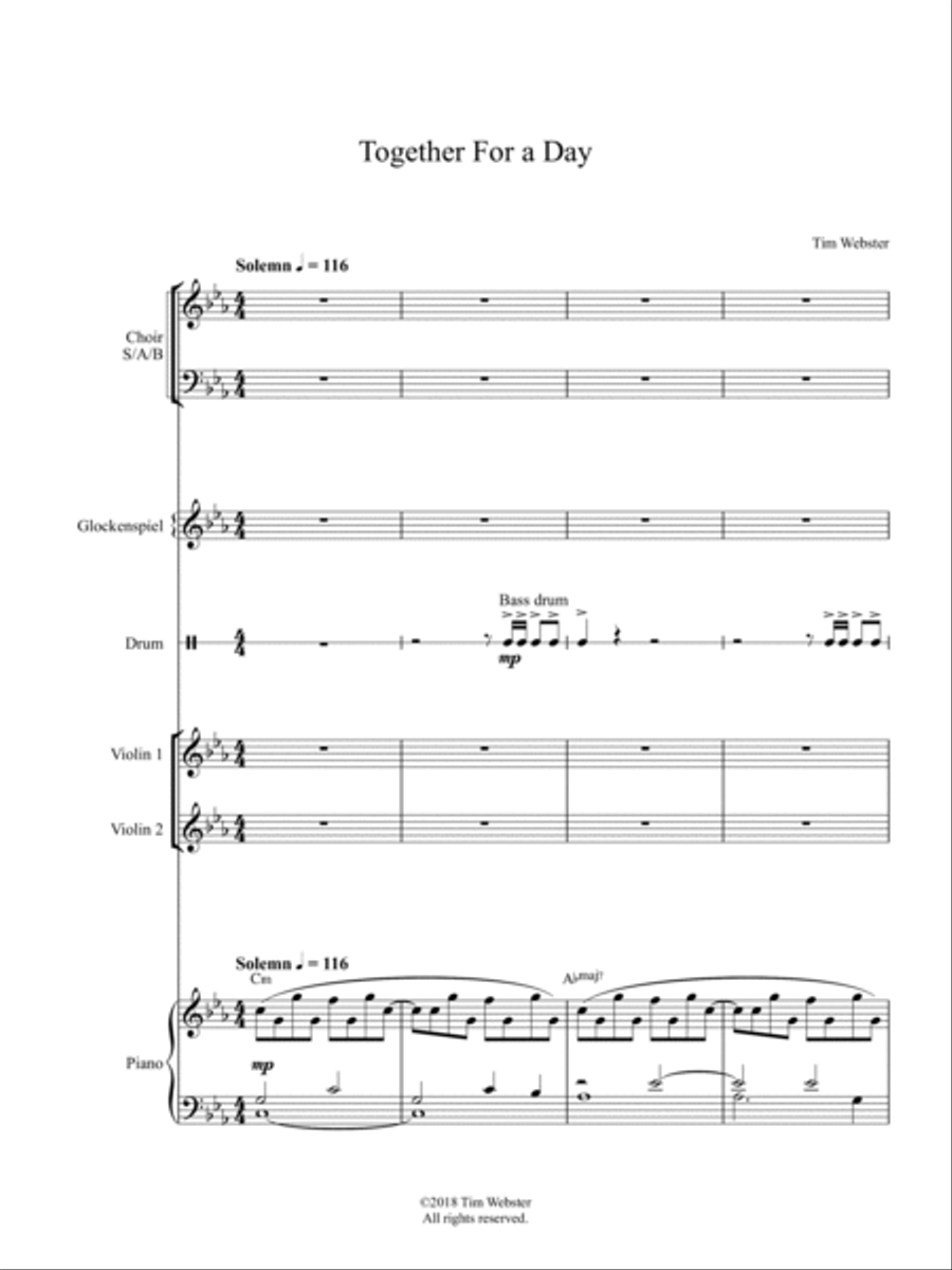 Together For A Day - by Tim Webster 3-Part scores gallery preview page 3
