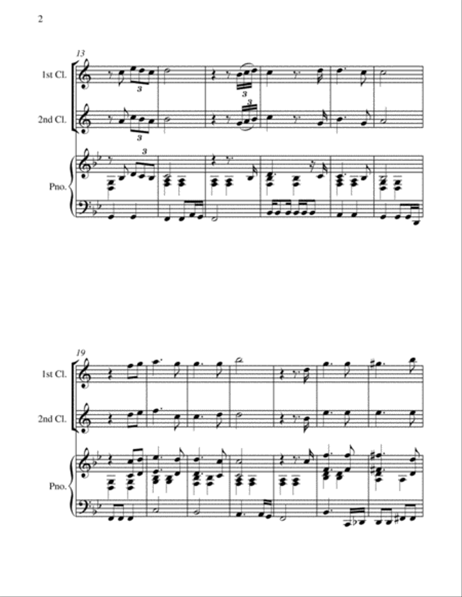 Christmas Time Clarinet Duet scores gallery preview page 6