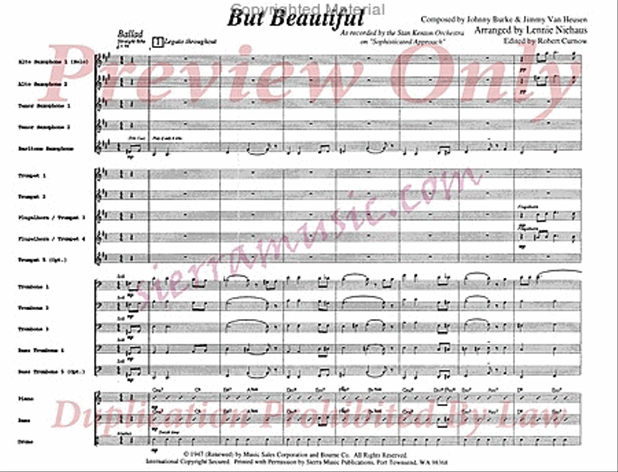 But Beautiful But Beautiful Jazz Ensemble scores gallery preview page 2