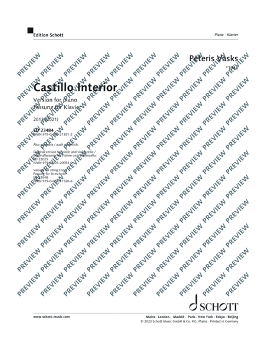 Castillo Interior Piano Solo scores gallery preview page 2