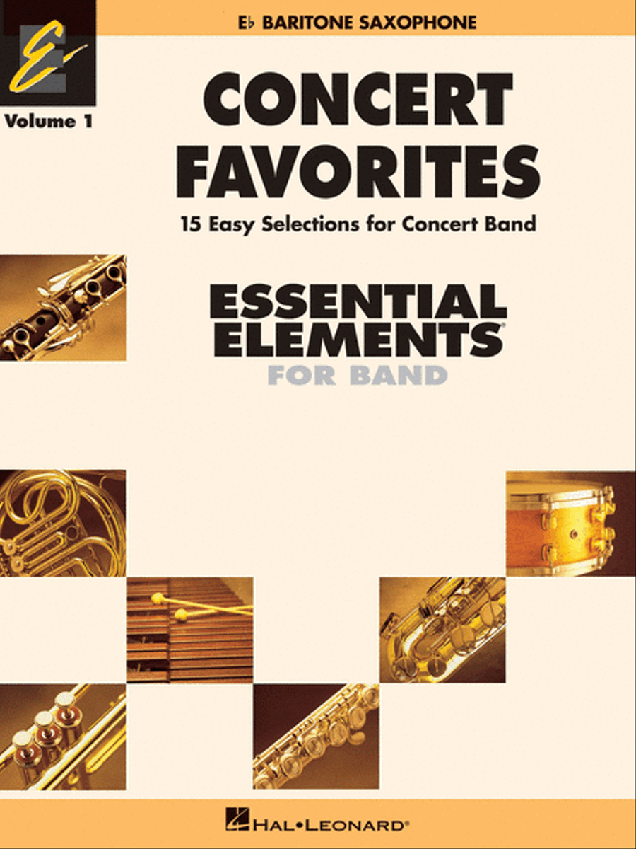 Concert Favorites Vol. 1 – Eb Baritone Sax by Various Concert Band Methods - Sheet Music