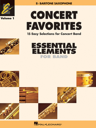 Book cover for Concert Favorites Vol. 1 – Eb Baritone Sax