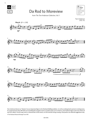 Da Rod to Moreview (Grade 2, A1, from the ABRSM Violin Syllabus from 2024)