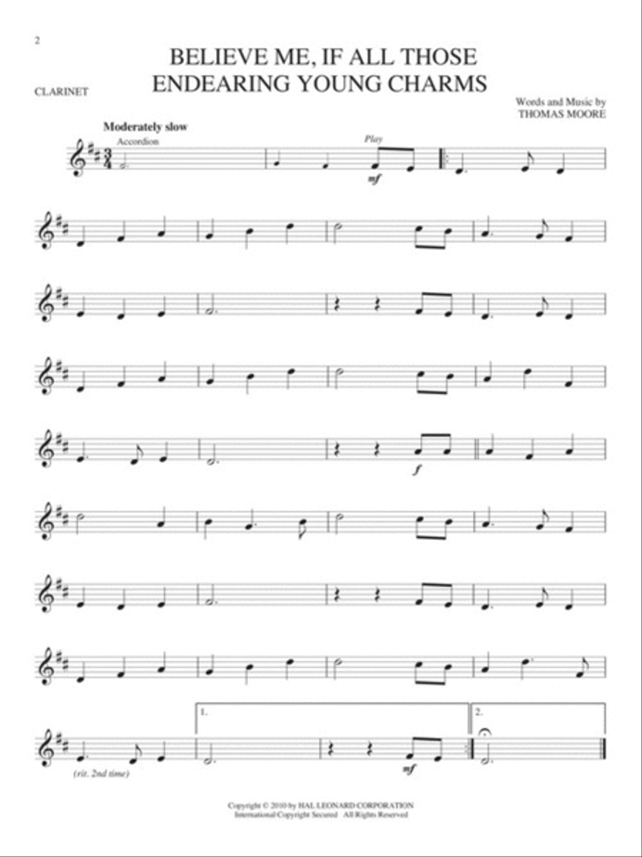 Irish Favorites Clarinet Solo scores gallery preview page 3